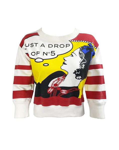 just a drop of no 5 chanel sweater|Chanel Just a Drop of No. 5 Sweatshirt – FRUIT Vintage.